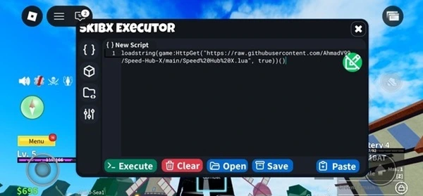 Skibx Executor Interface Screenshot
